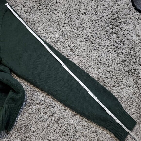 POLO Button Knit Green Sweater - Large - Picture 6 of 8